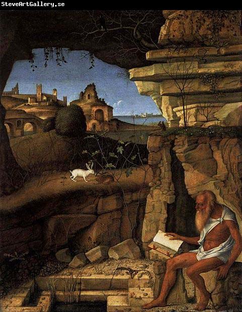 Giovanni Bellini St Jerome Reading in the Countryside